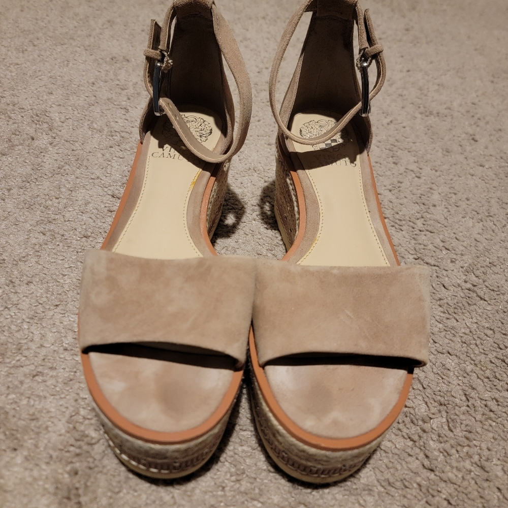 Vince Camuto Meestana Flatform Sandal Tan Size 7.5 - Picture 5 of 11